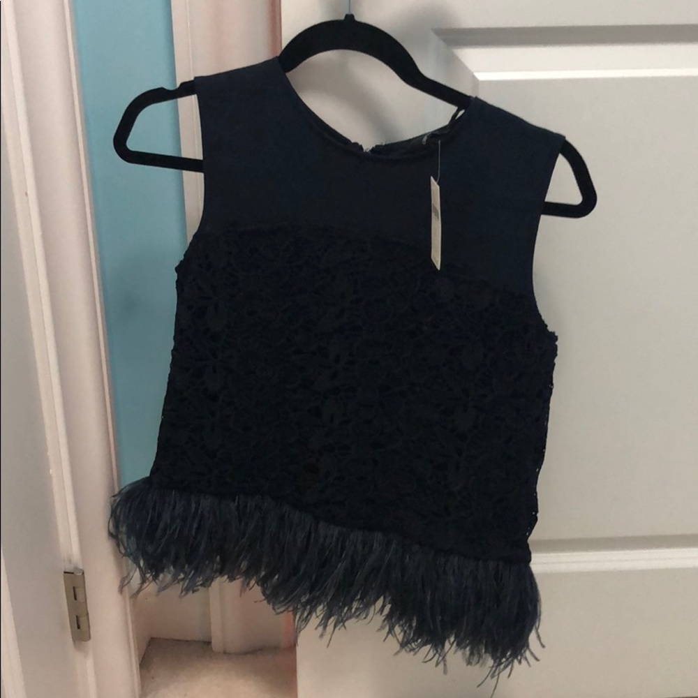 Navy anthropologie shirt